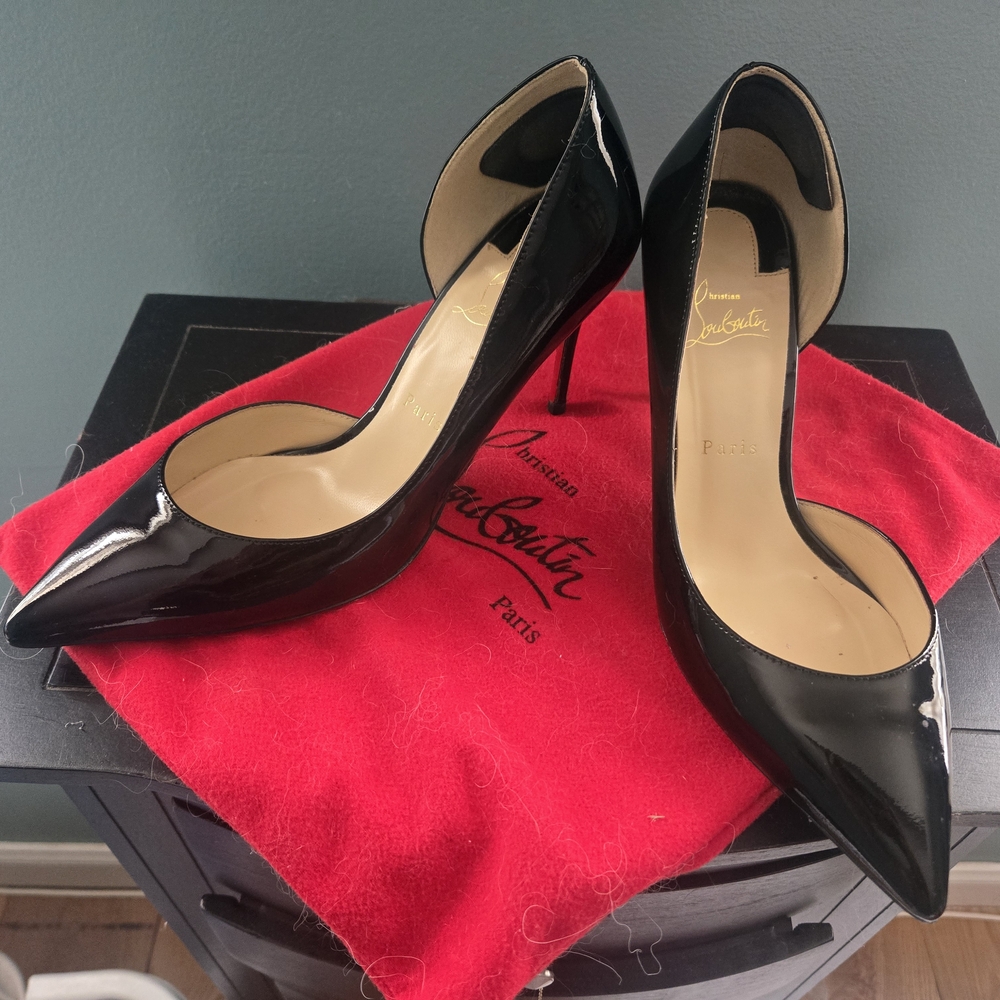 Christian Louboutin Black Patent Leather Pumps
